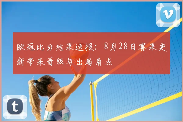 欧冠比分结果速报:8月28日赛果更新带来晋级与出局看点